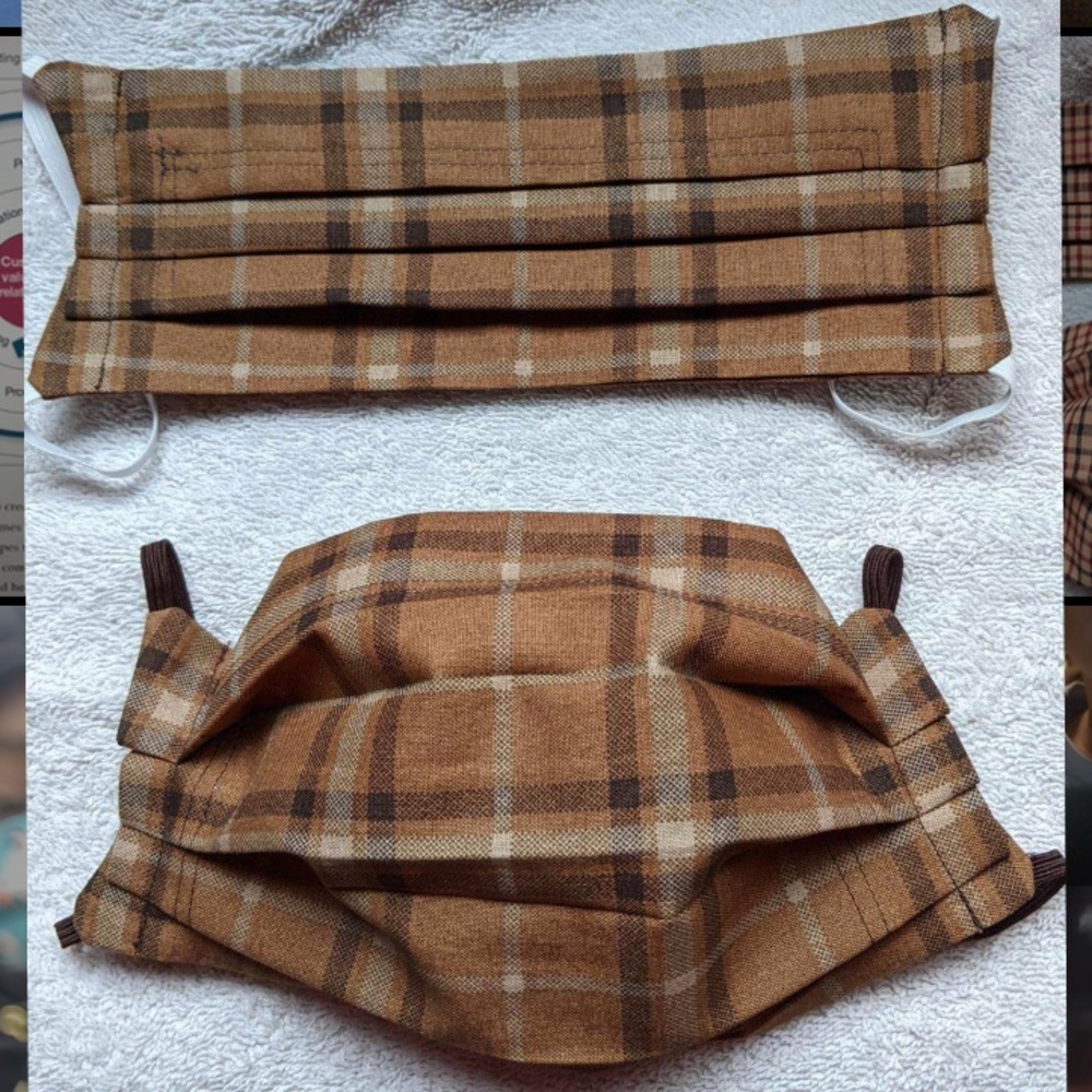 COPY - Camel Plaid Mask